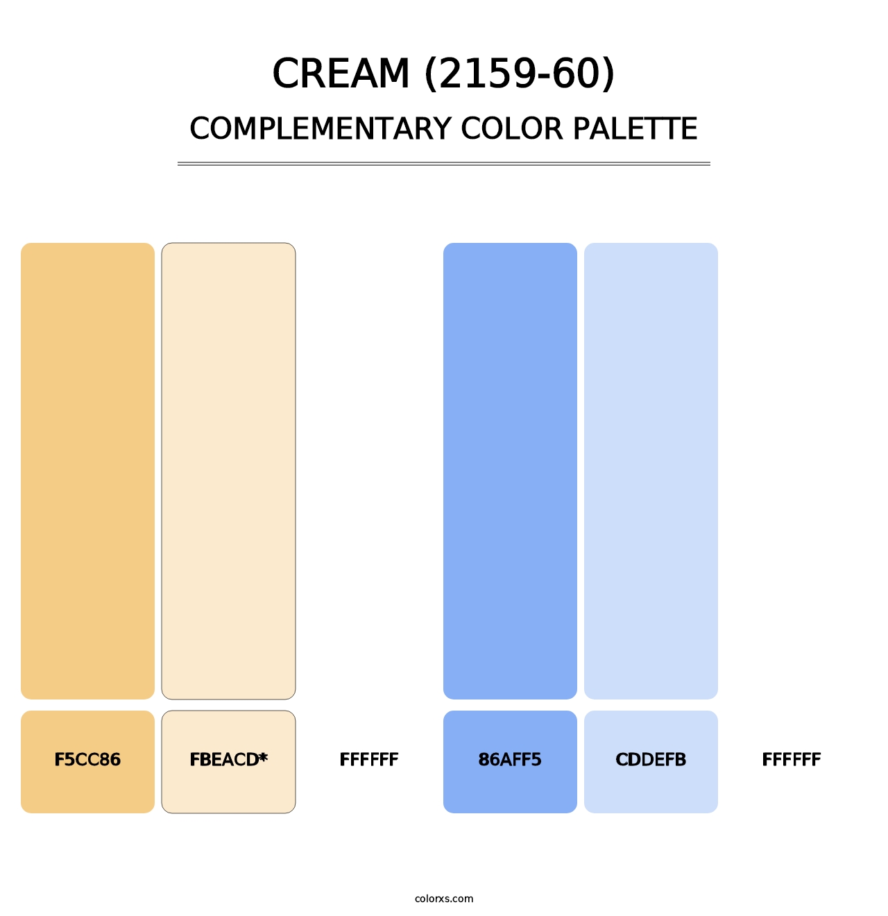 Cream (2159-60) - Complementary Color Palette