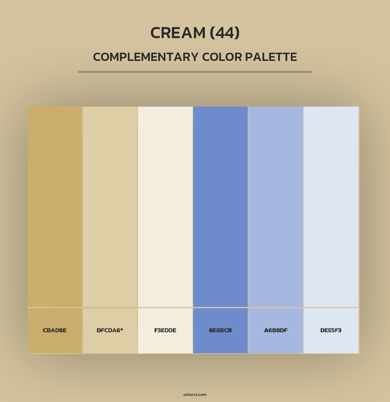 Cream (44) - Complementary Color Palette