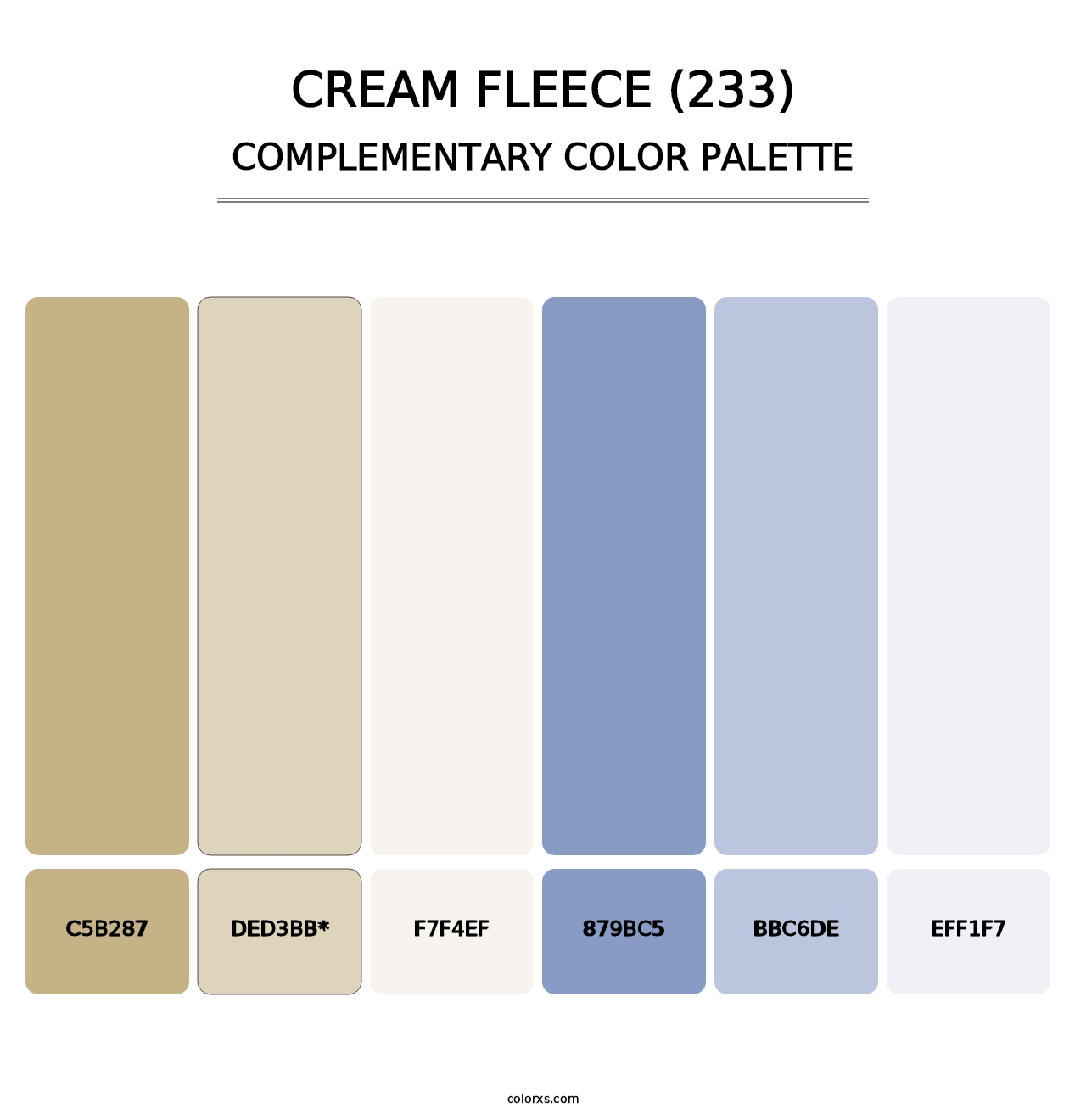 Cream Fleece (233) - Complementary Color Palette