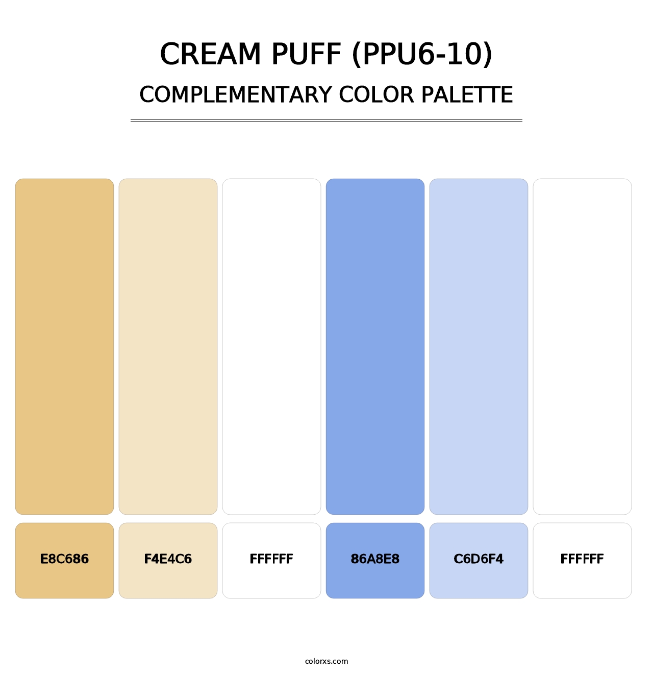 Cream Puff (PPU6-10) - Complementary Color Palette
