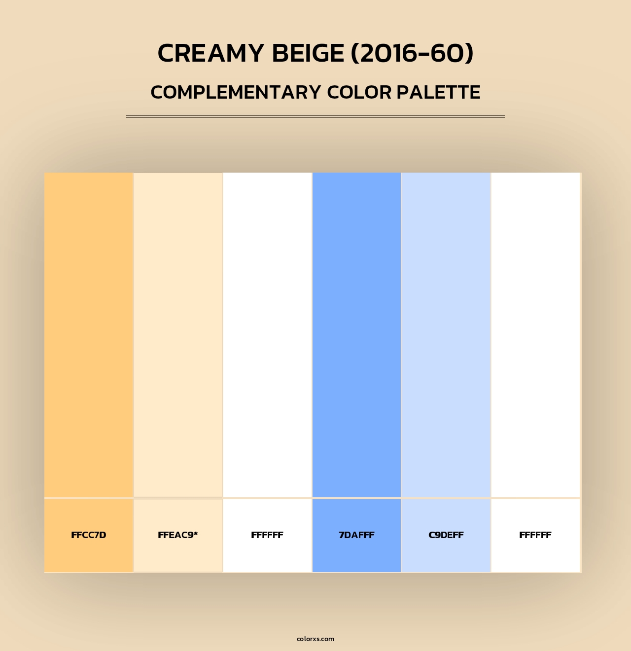 Creamy Beige (2016-60) - Complementary Color Palette