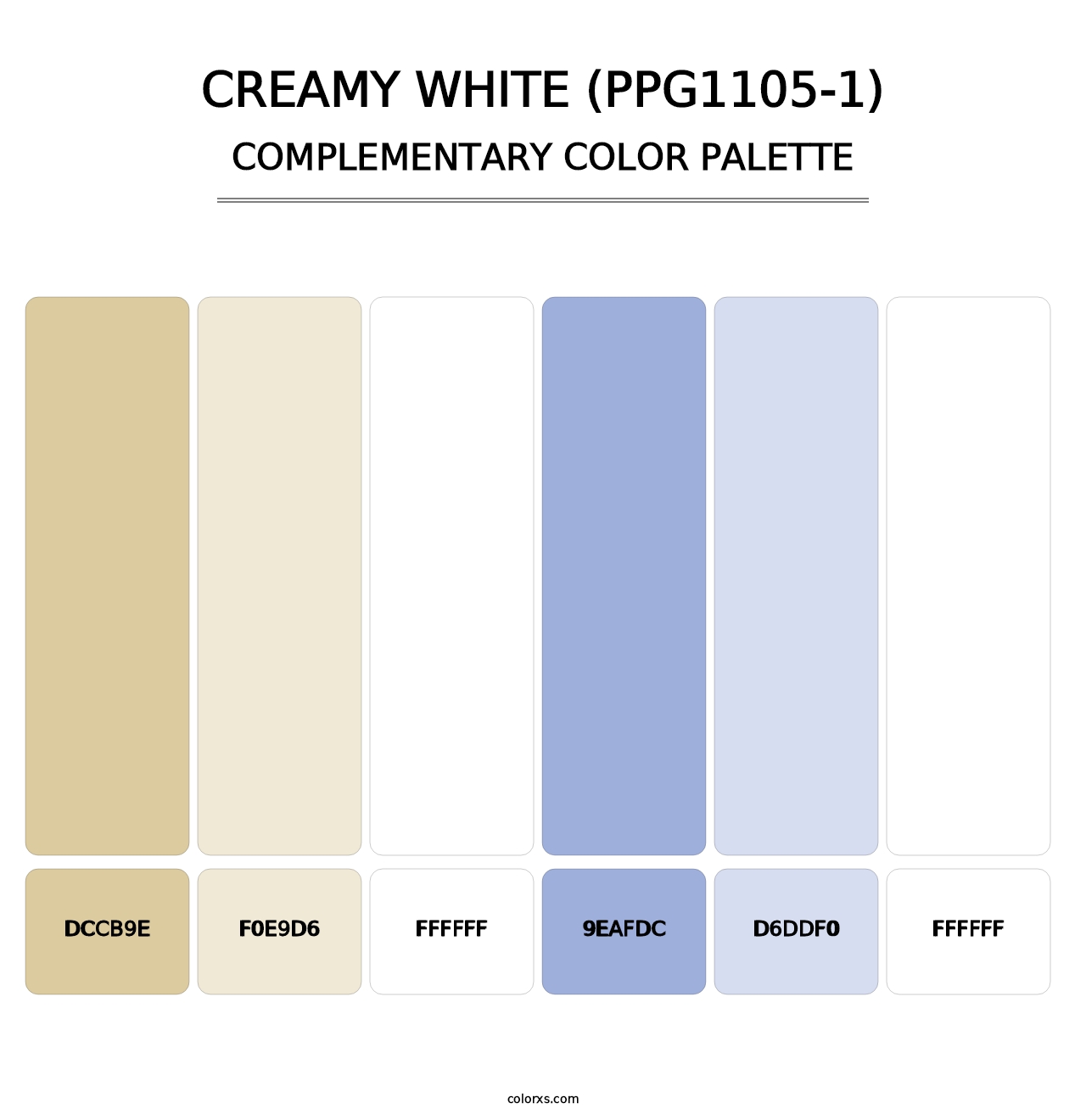 Creamy White (PPG1105-1) - Complementary Color Palette
