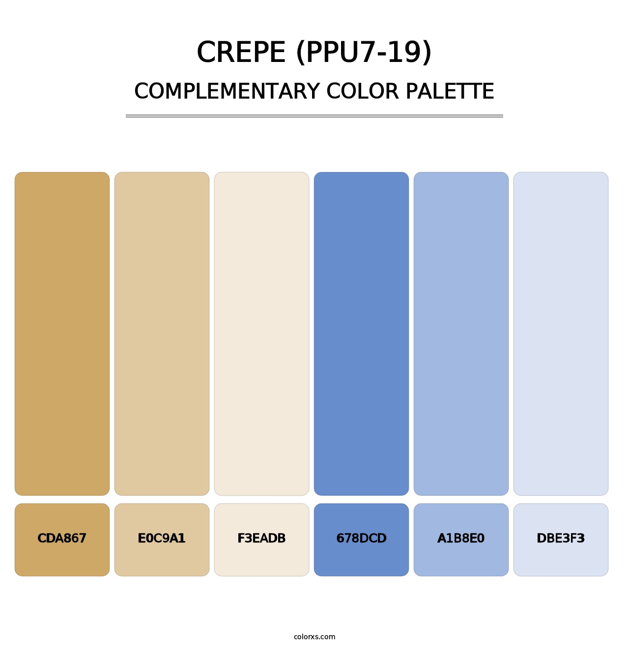 Crepe (PPU7-19) - Complementary Color Palette