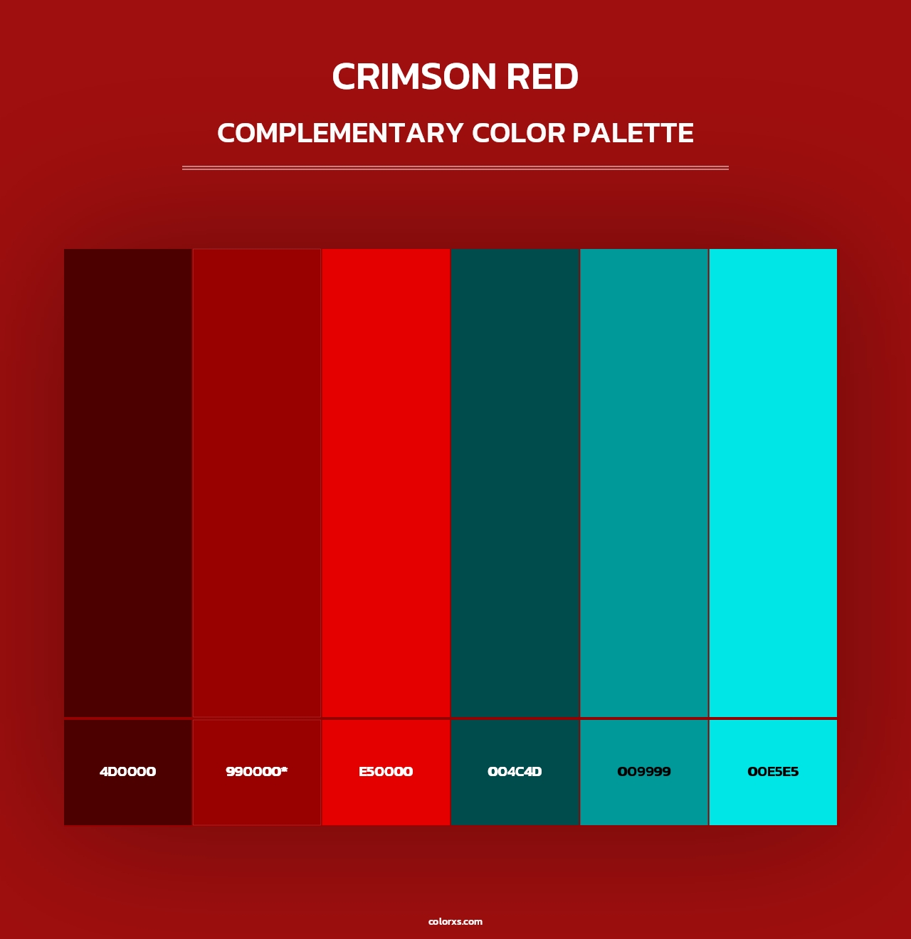 Crimson Red color palettes