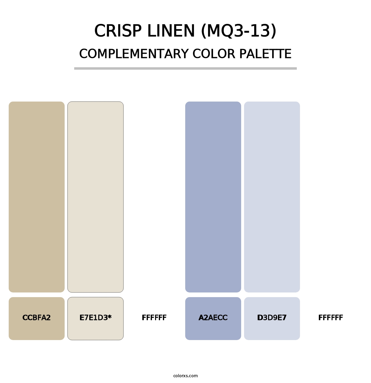 Crisp Linen (MQ3-13) - Complementary Color Palette