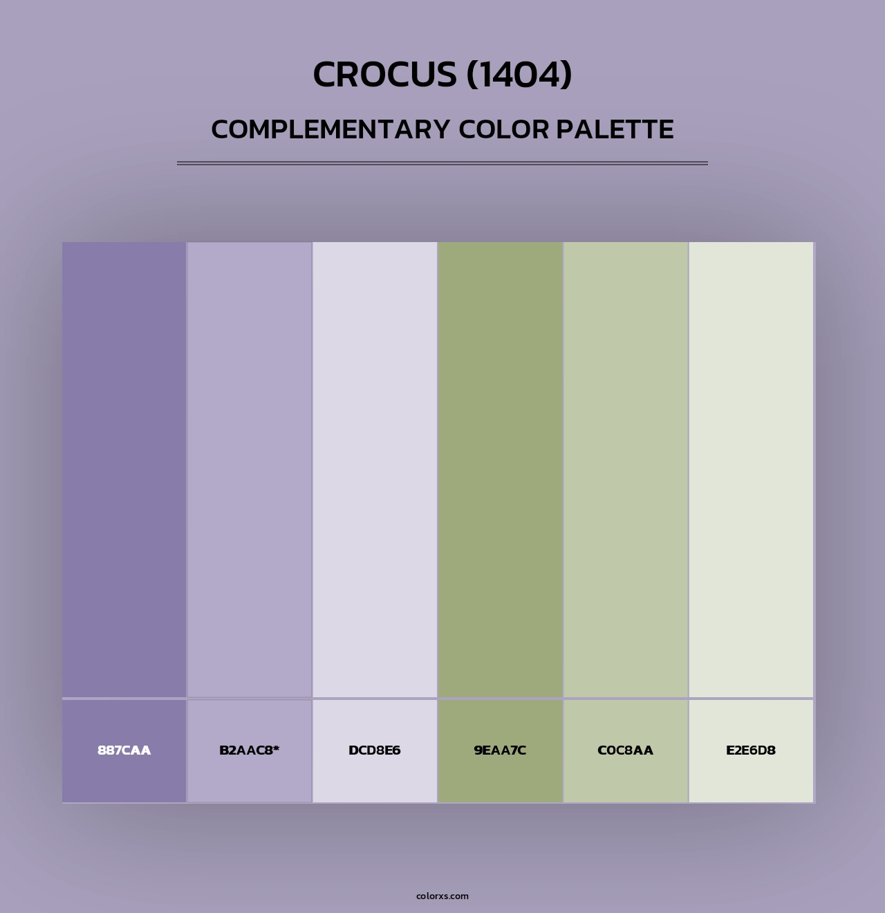 Crocus (1404) - Complementary Color Palette