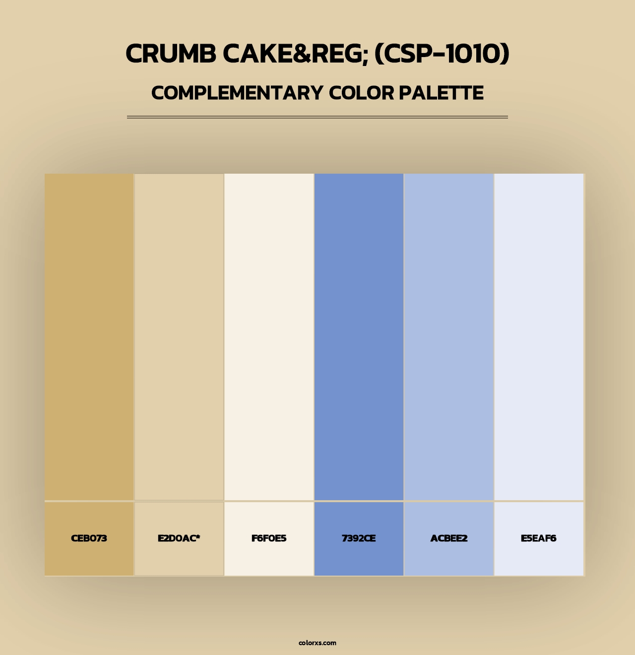 Crumb Cake&reg; (CSP-1010) - Complementary Color Palette