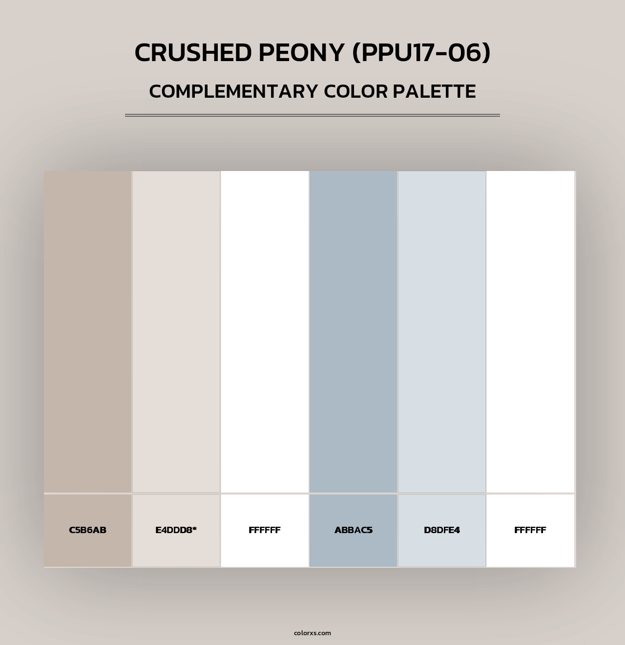 Crushed Peony (PPU17-06) - Complementary Color Palette