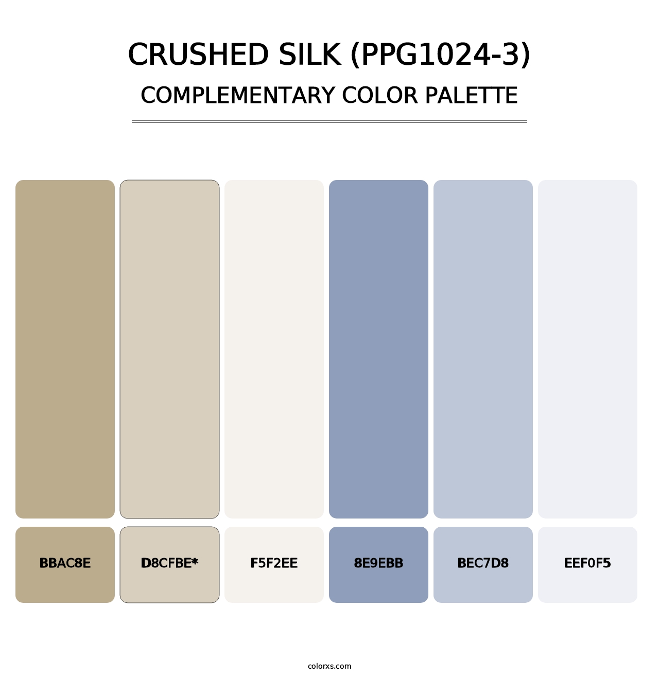Crushed Silk (PPG1024-3) - Complementary Color Palette