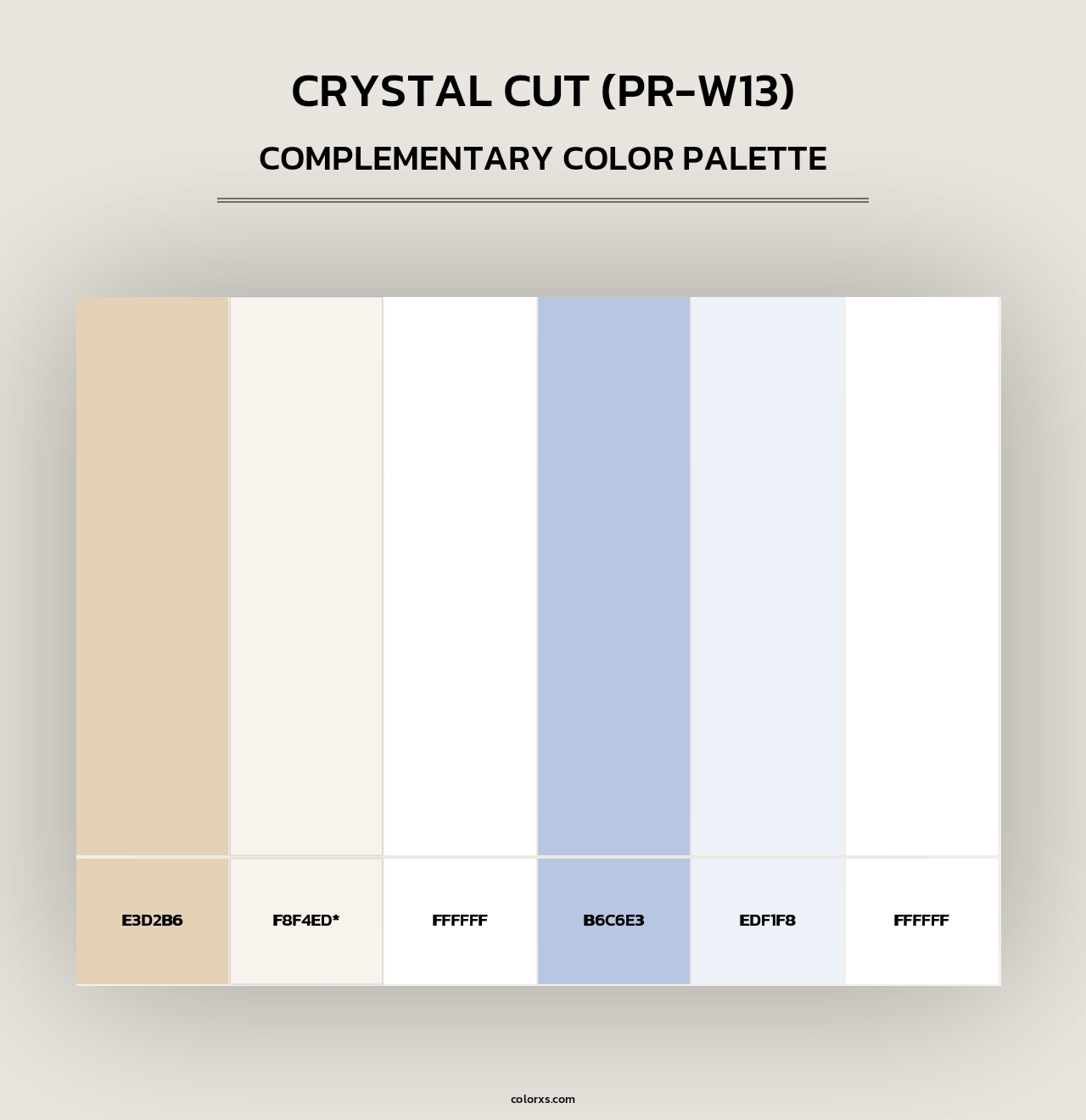 Crystal Cut (PR-W13) - Complementary Color Palette