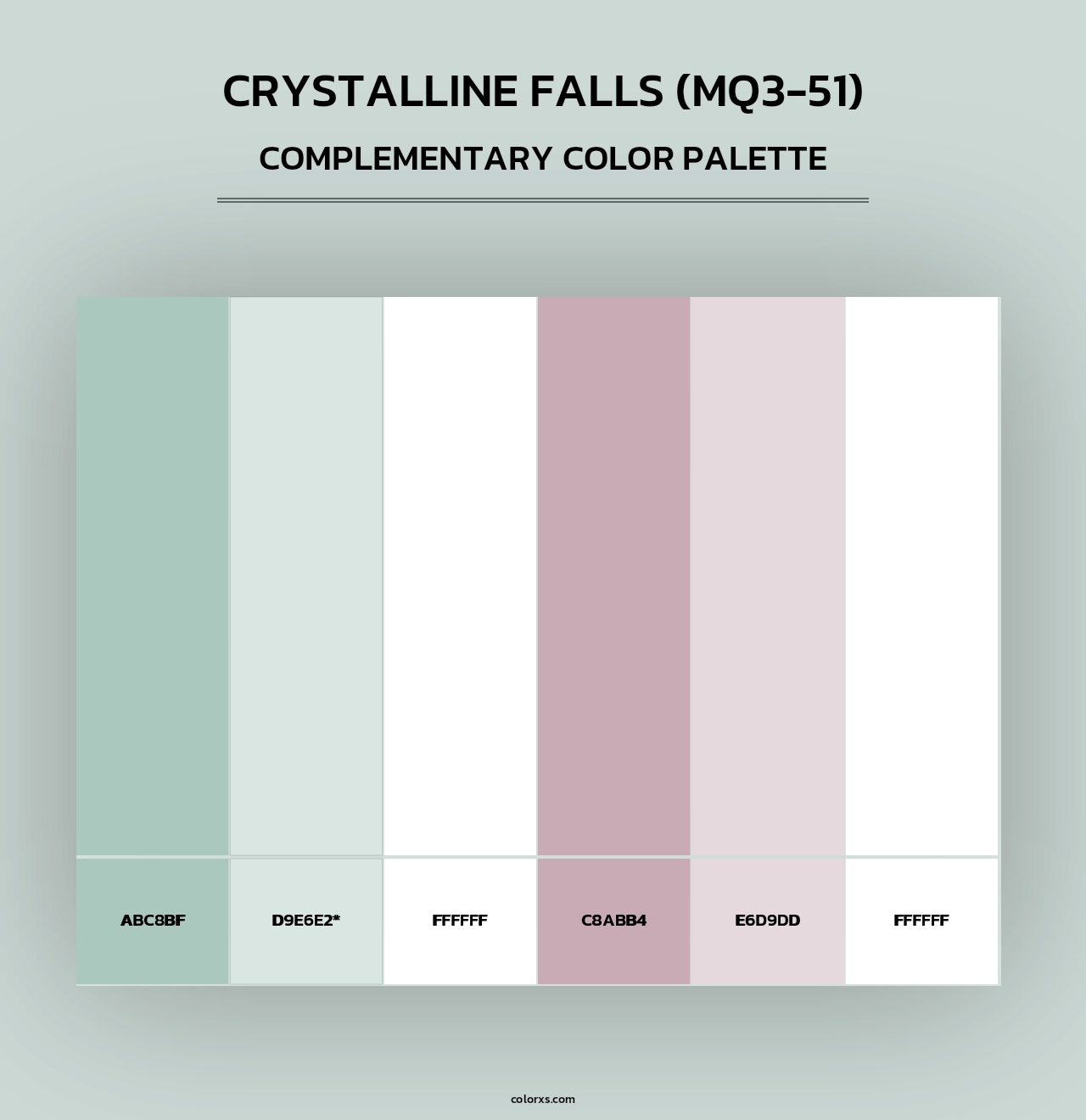 Crystalline Falls (MQ3-51) - Complementary Color Palette