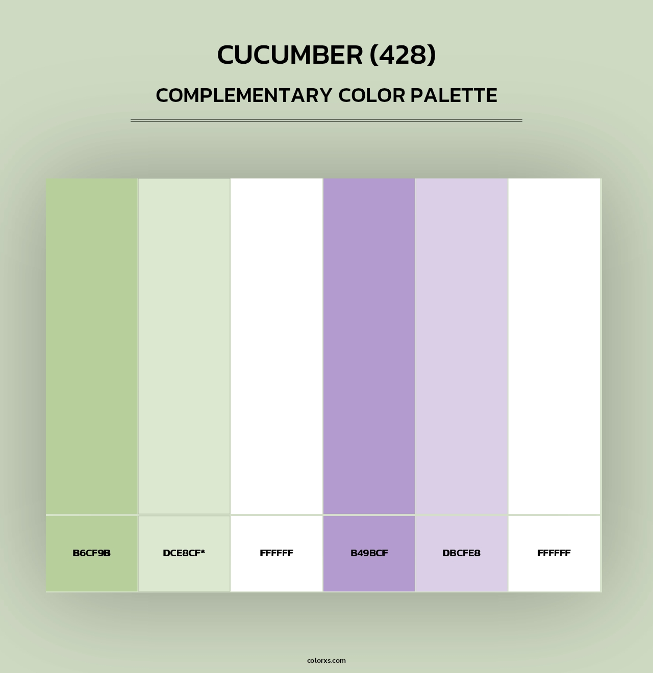 Cucumber (428) - Complementary Color Palette