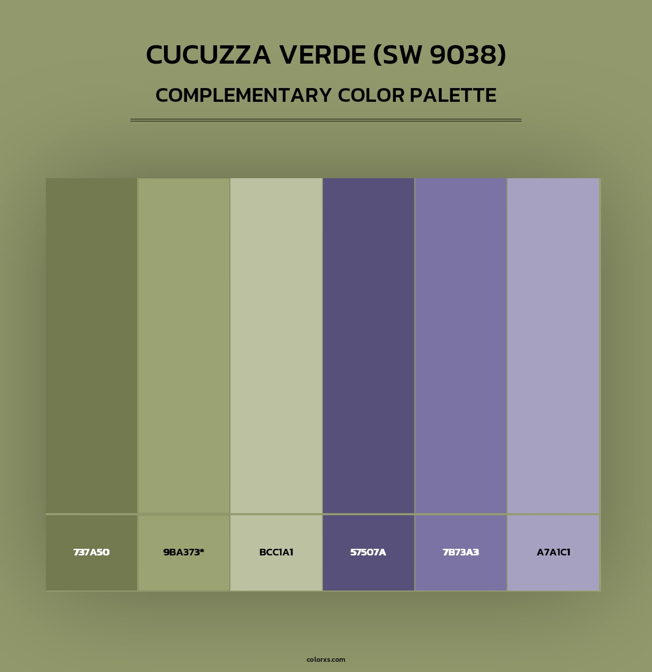 Cucuzza Verde (SW 9038) - Complementary Color Palette