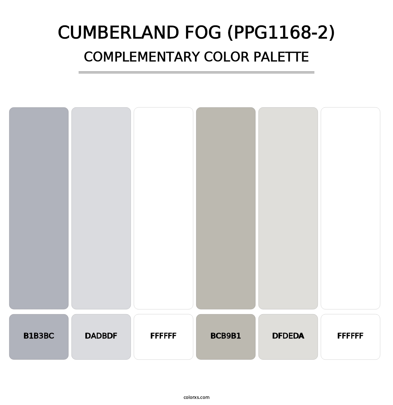 Cumberland Fog (PPG1168-2) - Complementary Color Palette