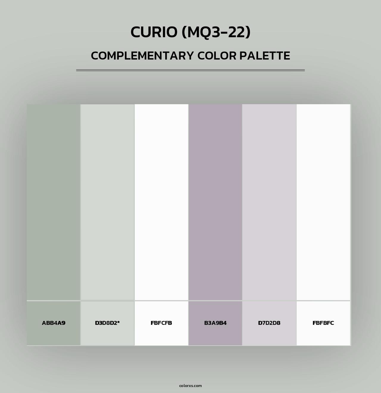 Curio (MQ3-22) - Complementary Color Palette