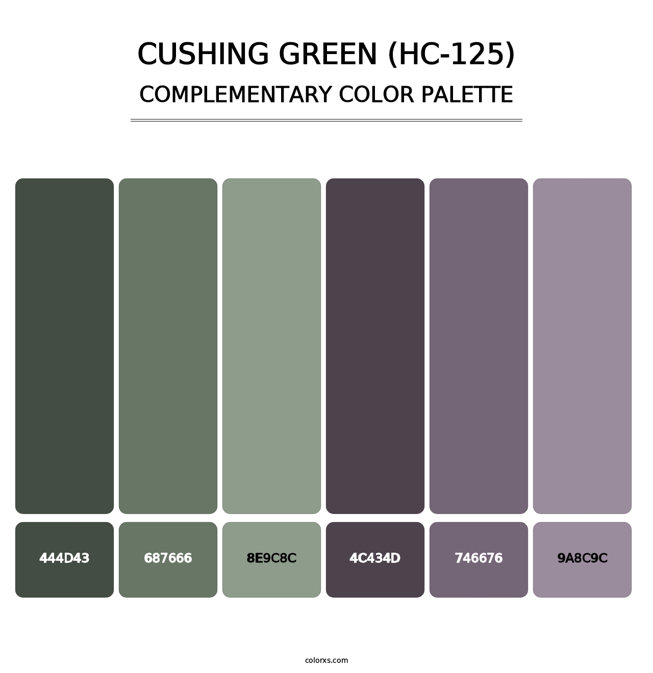 Cushing Green (HC-125) - Complementary Color Palette