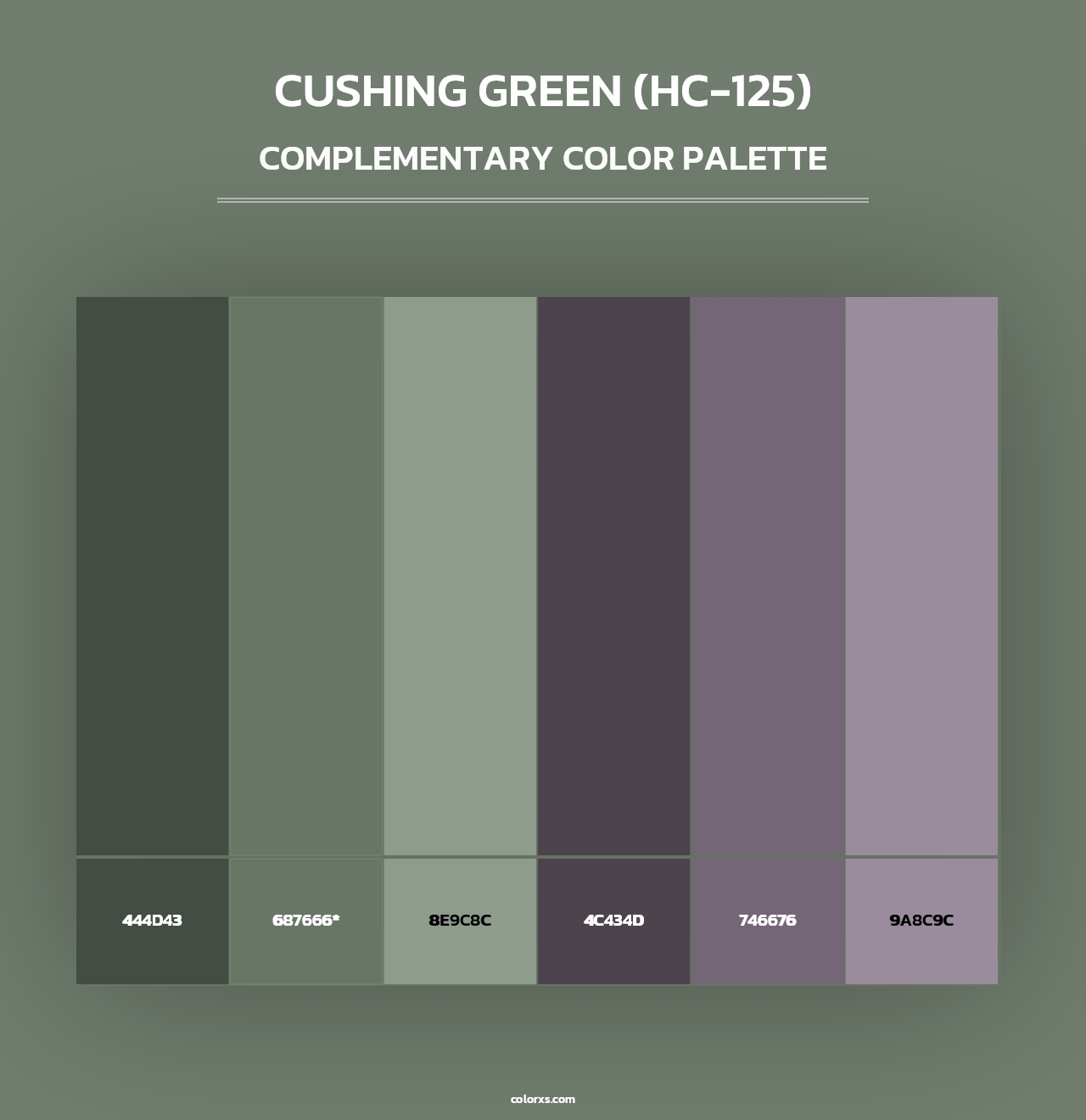 Cushing Green (HC-125) - Complementary Color Palette