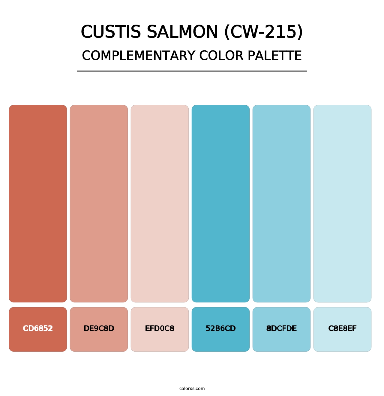 Custis Salmon (CW-215) - Complementary Color Palette
