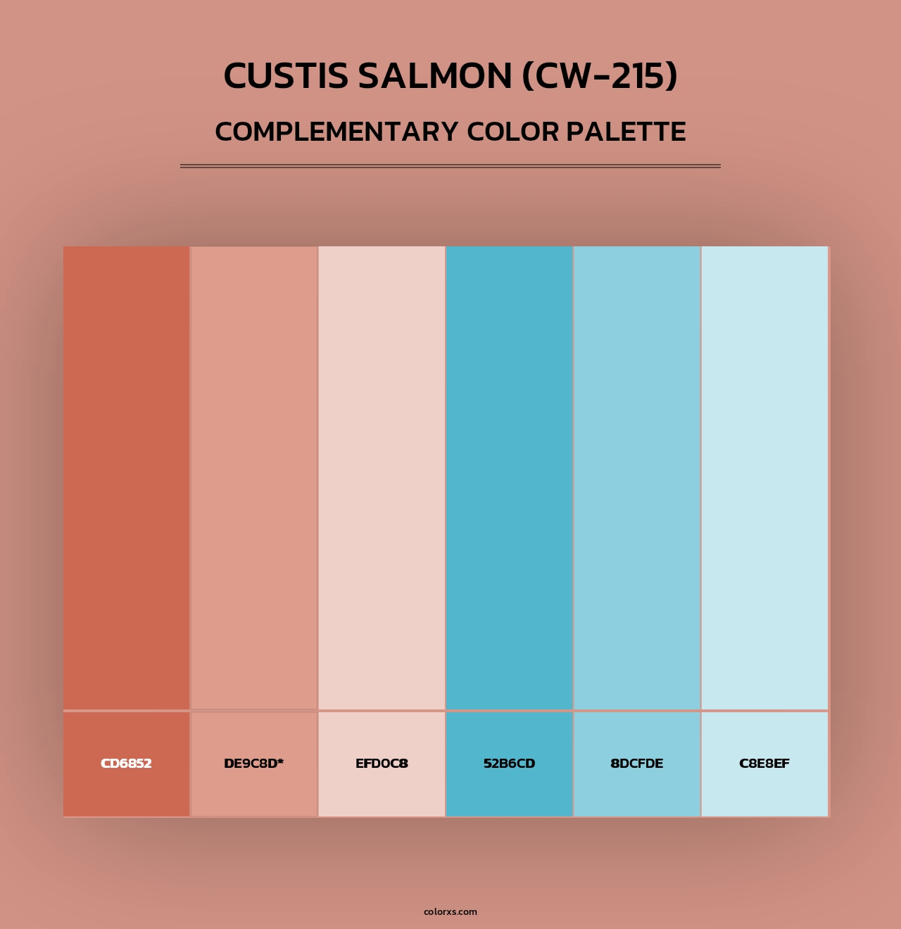 Custis Salmon (CW-215) - Complementary Color Palette