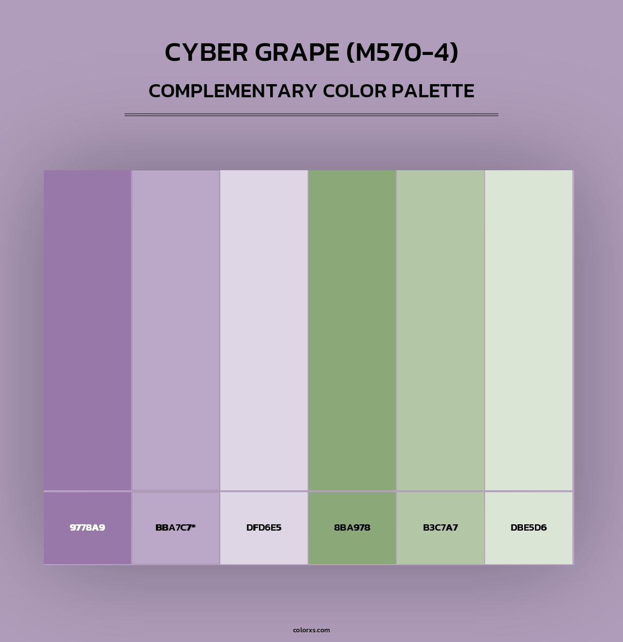 Cyber Grape (M570-4) - Complementary Color Palette