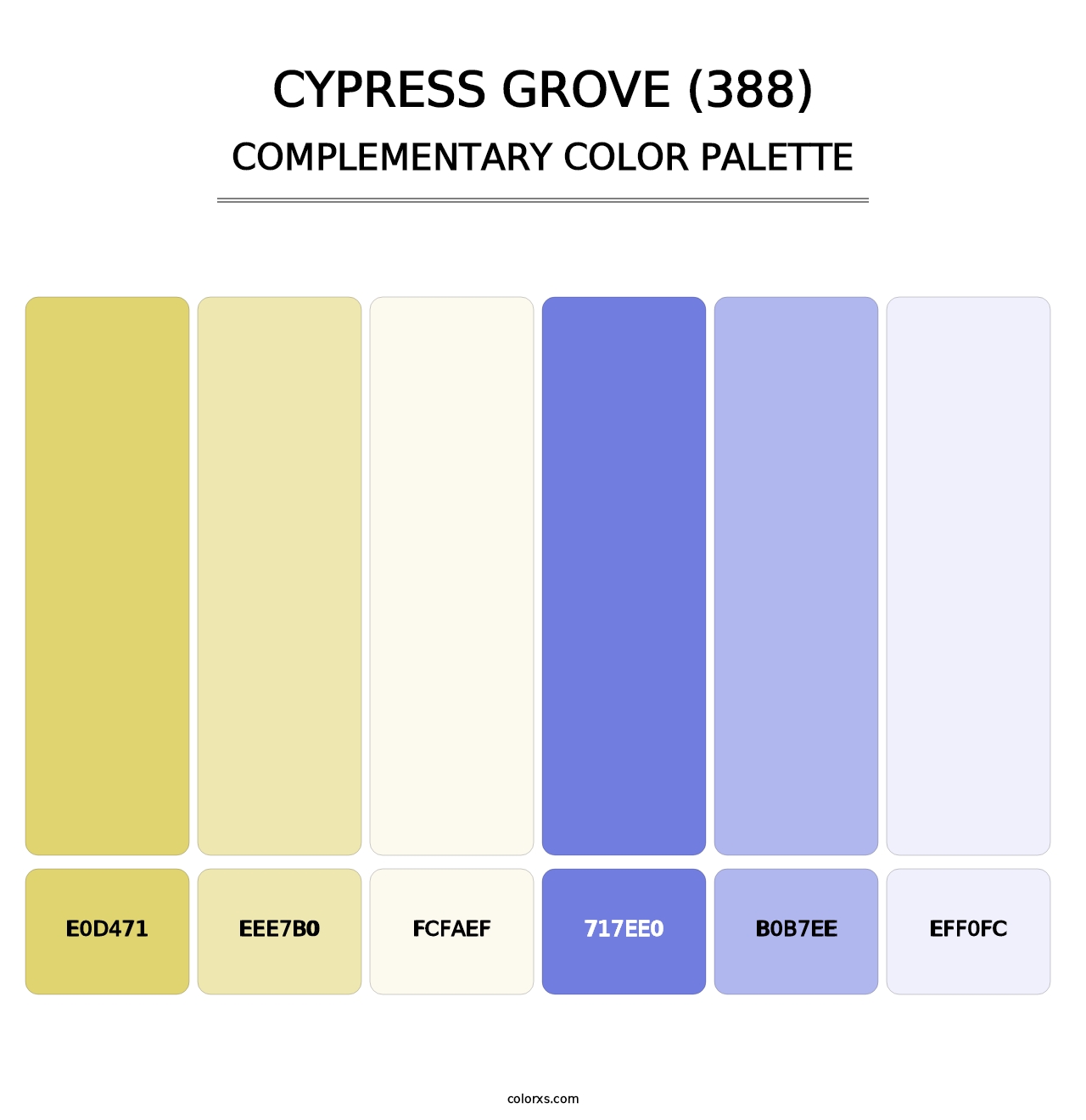 Cypress Grove (388) - Complementary Color Palette