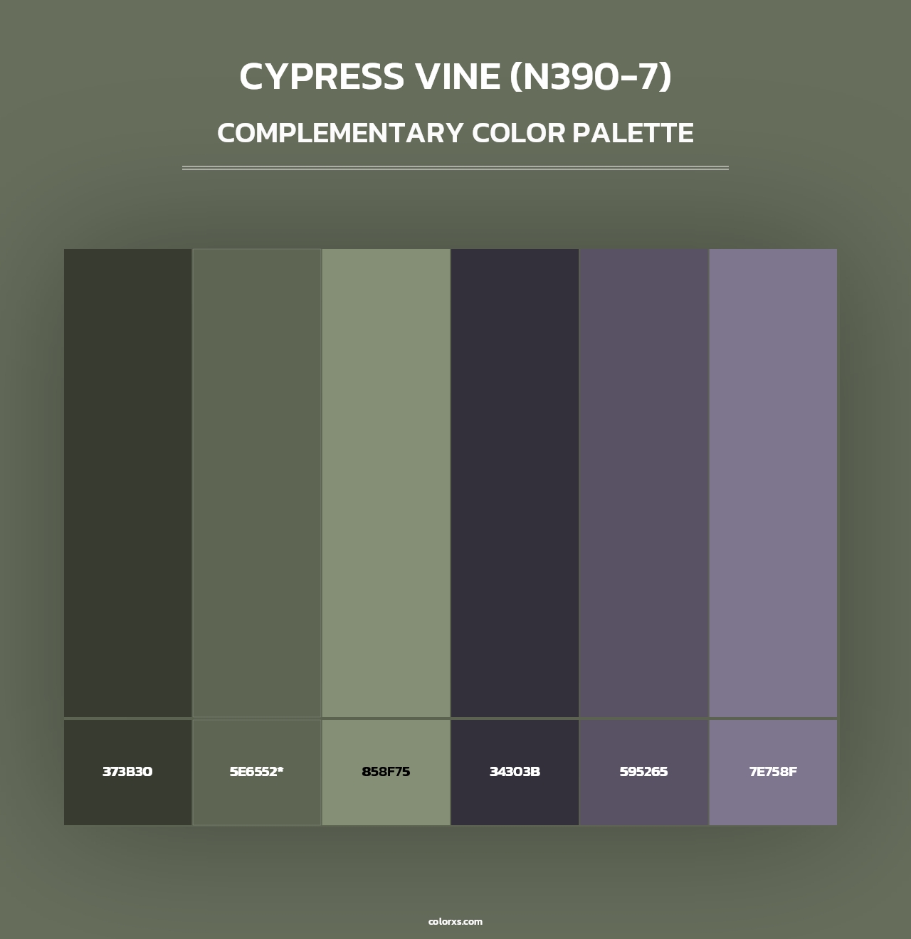 Cypress Vine (N390-7) - Complementary Color Palette