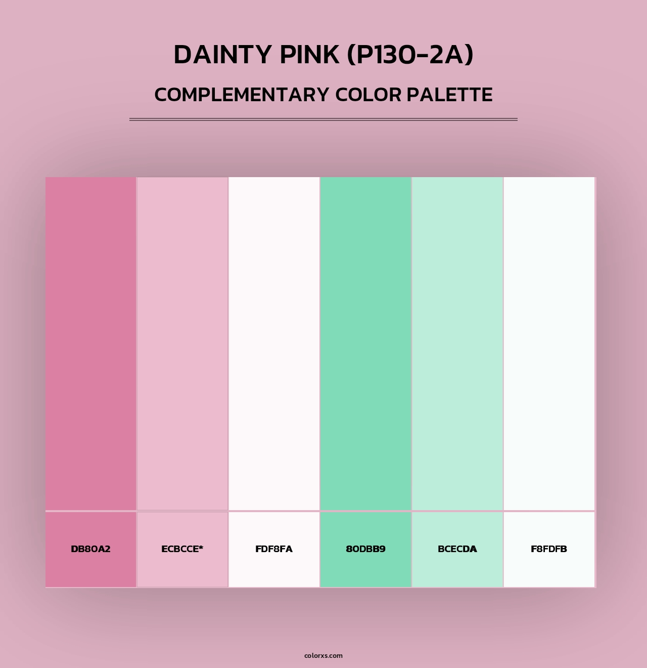 Dainty Pink (P130-2A) - Complementary Color Palette