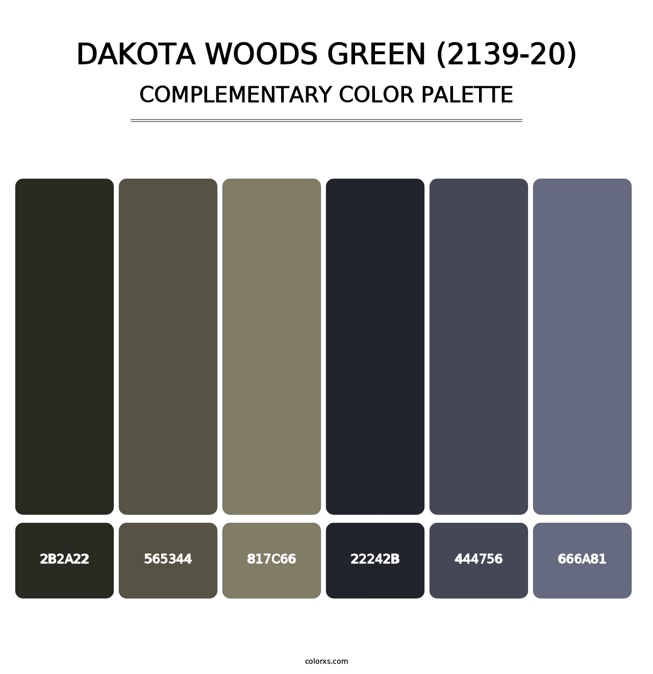 Dakota Woods Green (2139-20) - Complementary Color Palette