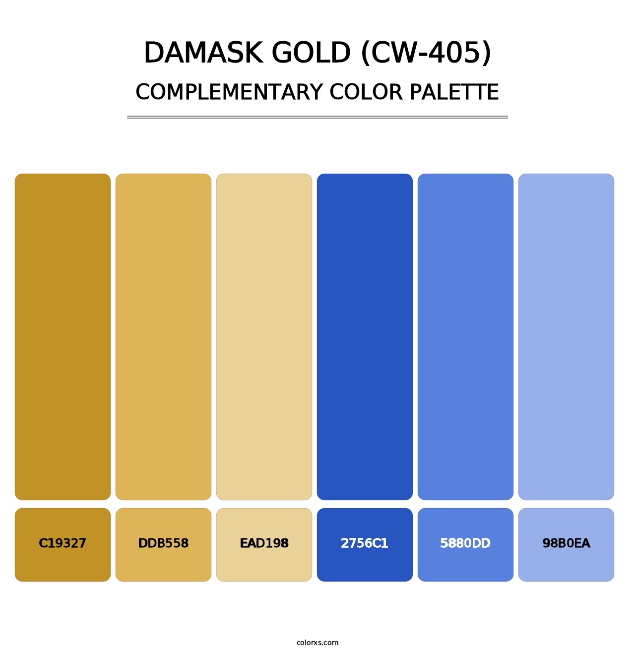 Damask Gold (CW-405) - Complementary Color Palette