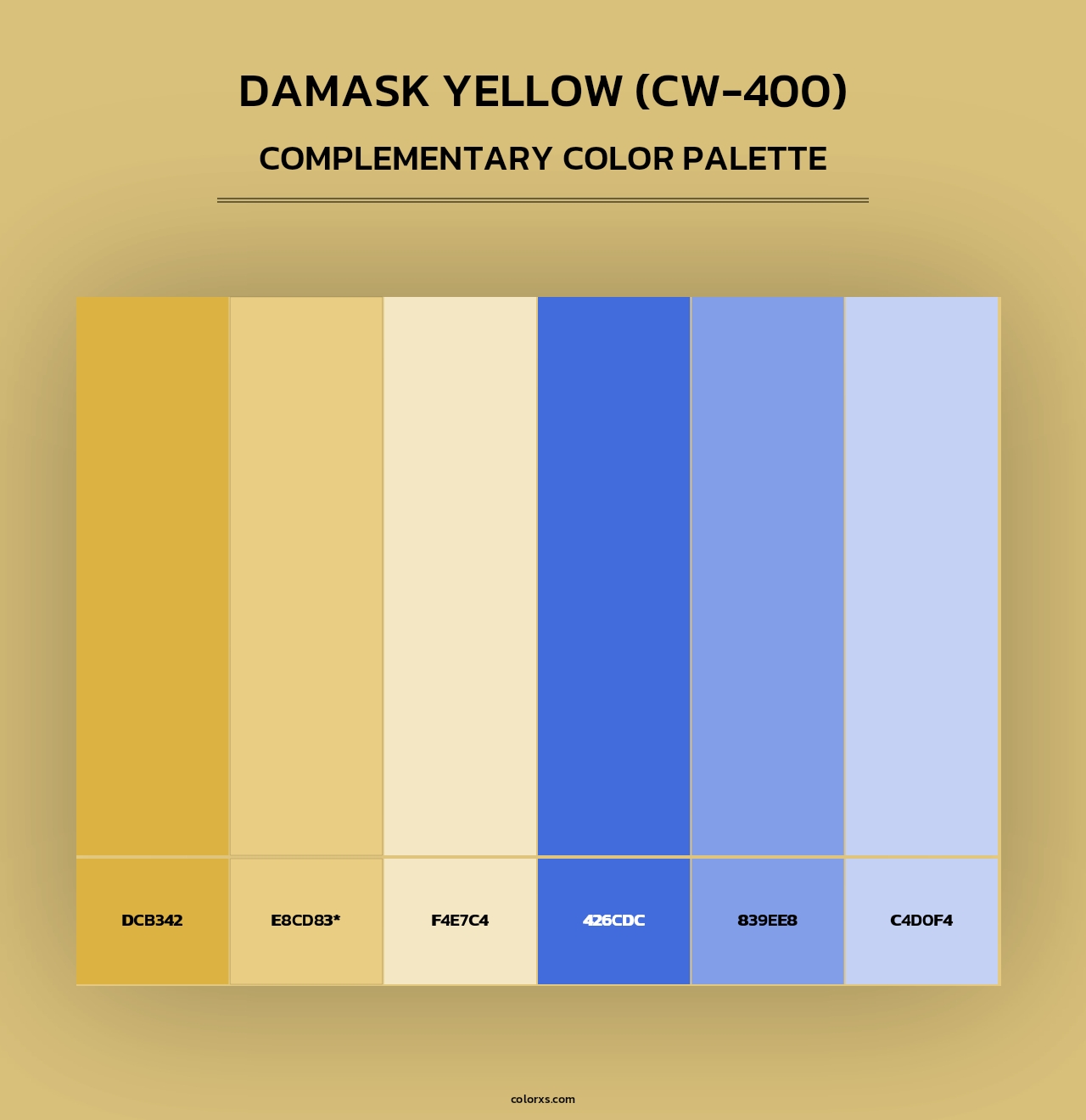 Damask Yellow (CW-400) - Complementary Color Palette