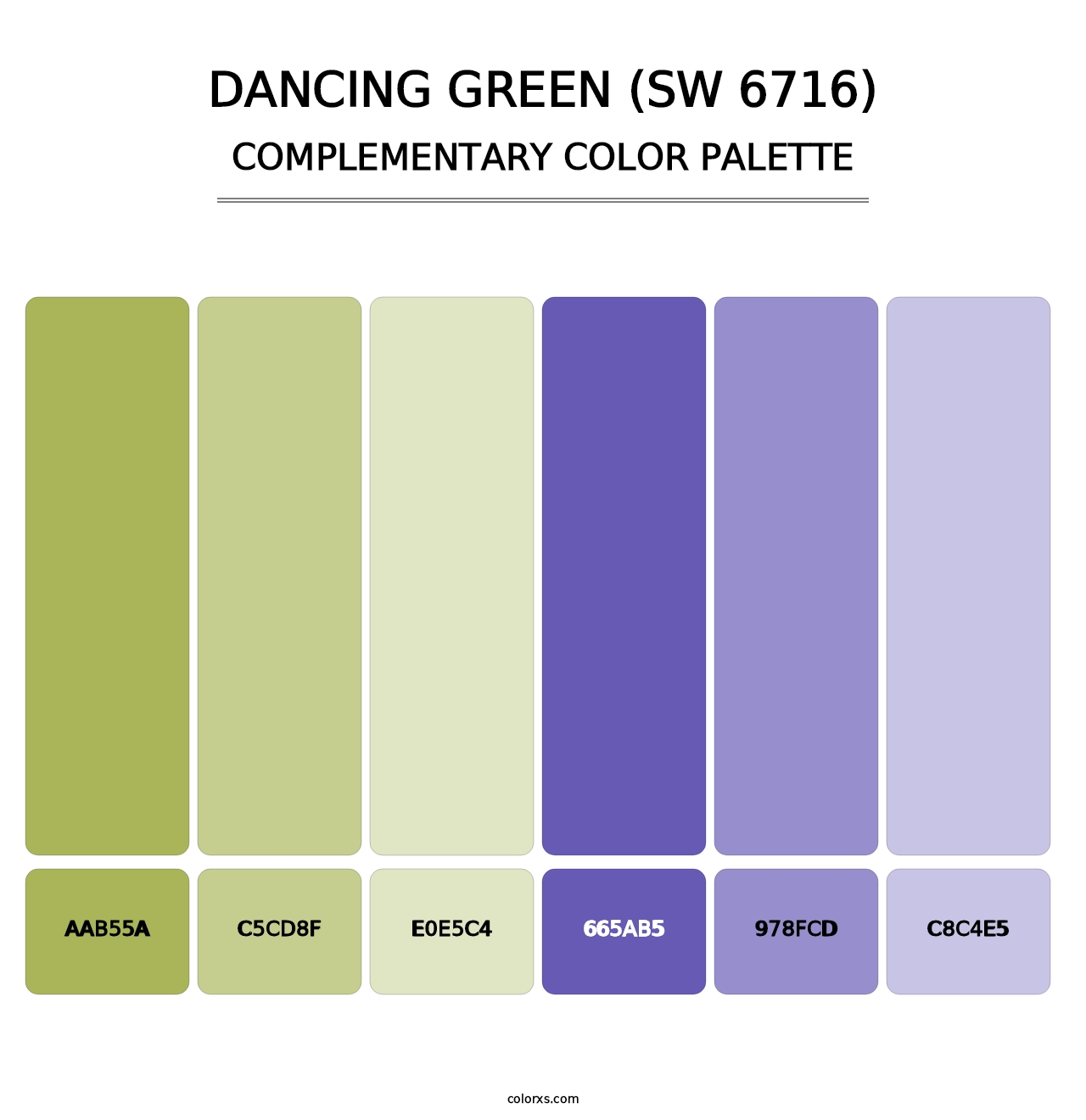 Dancing Green (SW 6716) - Complementary Color Palette