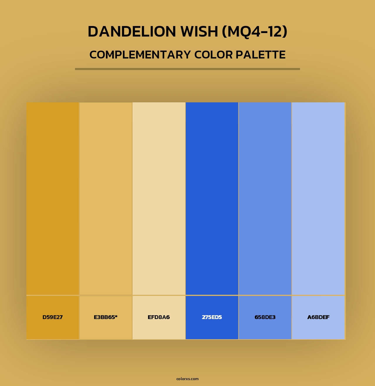 Dandelion Wish (MQ4-12) - Complementary Color Palette