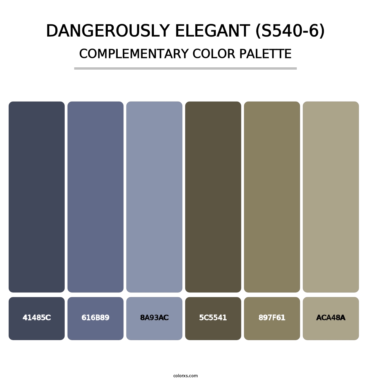Dangerously Elegant (S540-6) - Complementary Color Palette