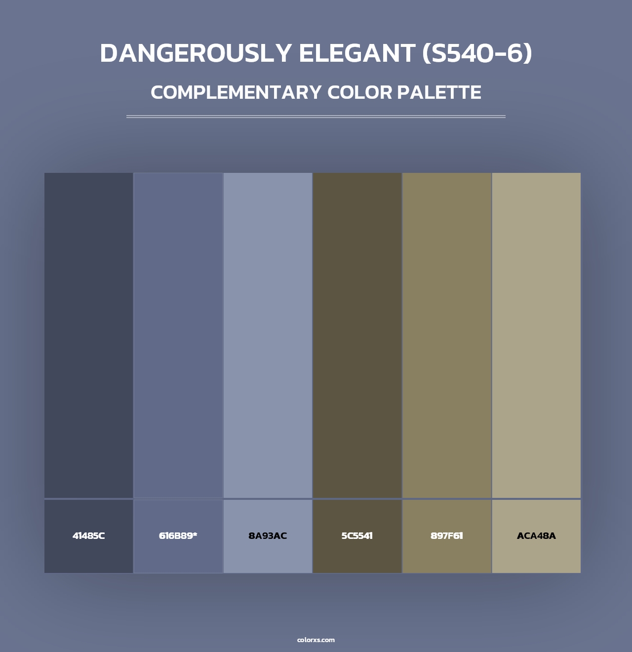 Dangerously Elegant (S540-6) - Complementary Color Palette