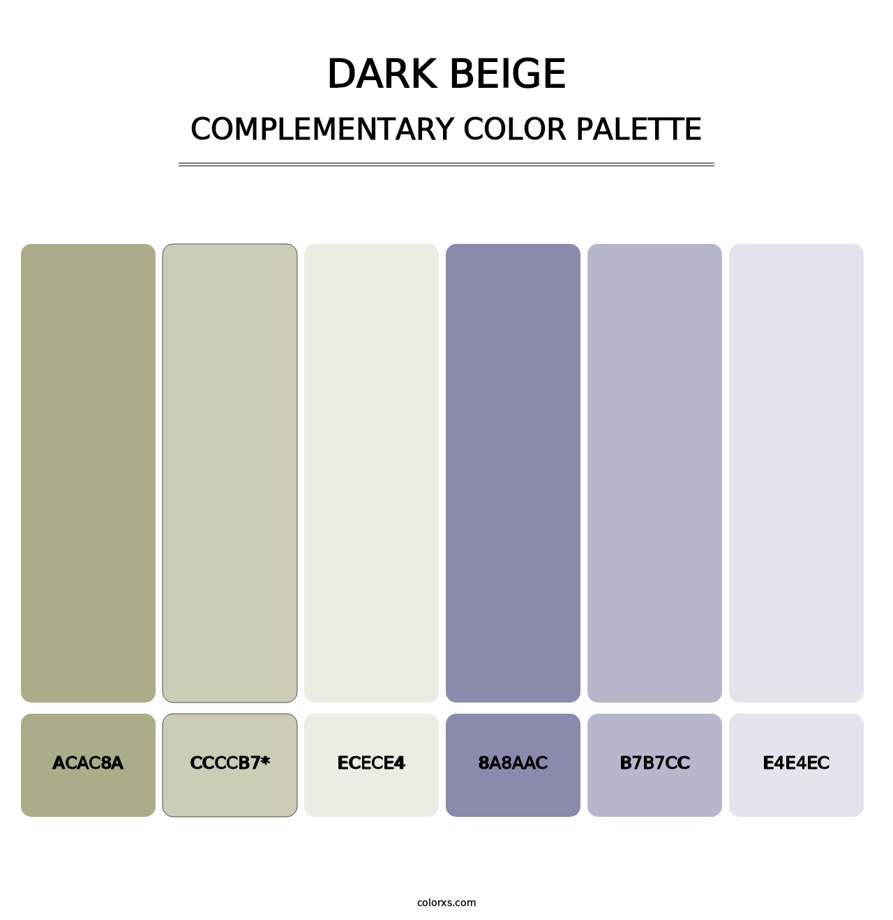 Dark Beige - Complementary Color Palette