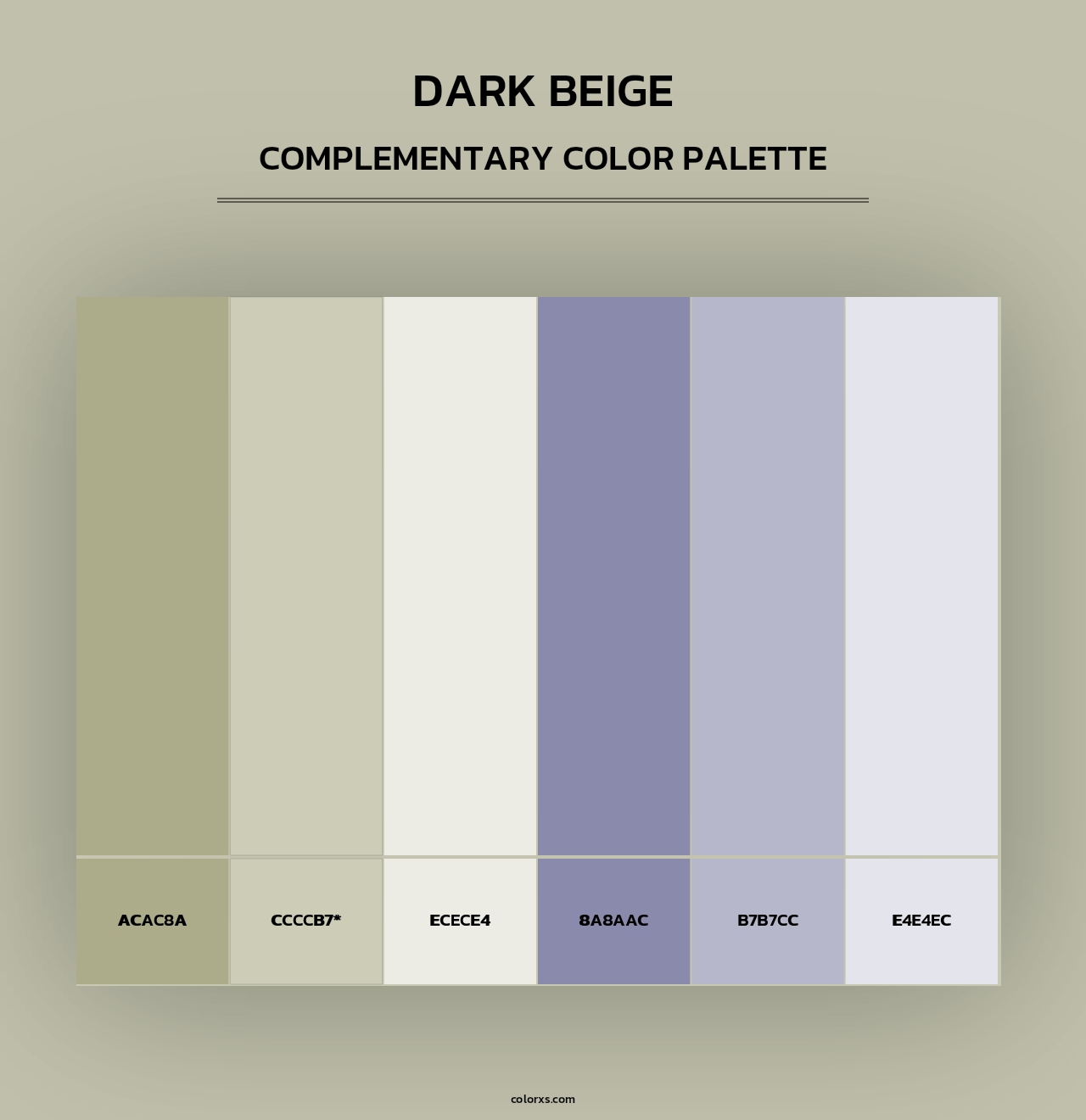 Dark Beige - Complementary Color Palette