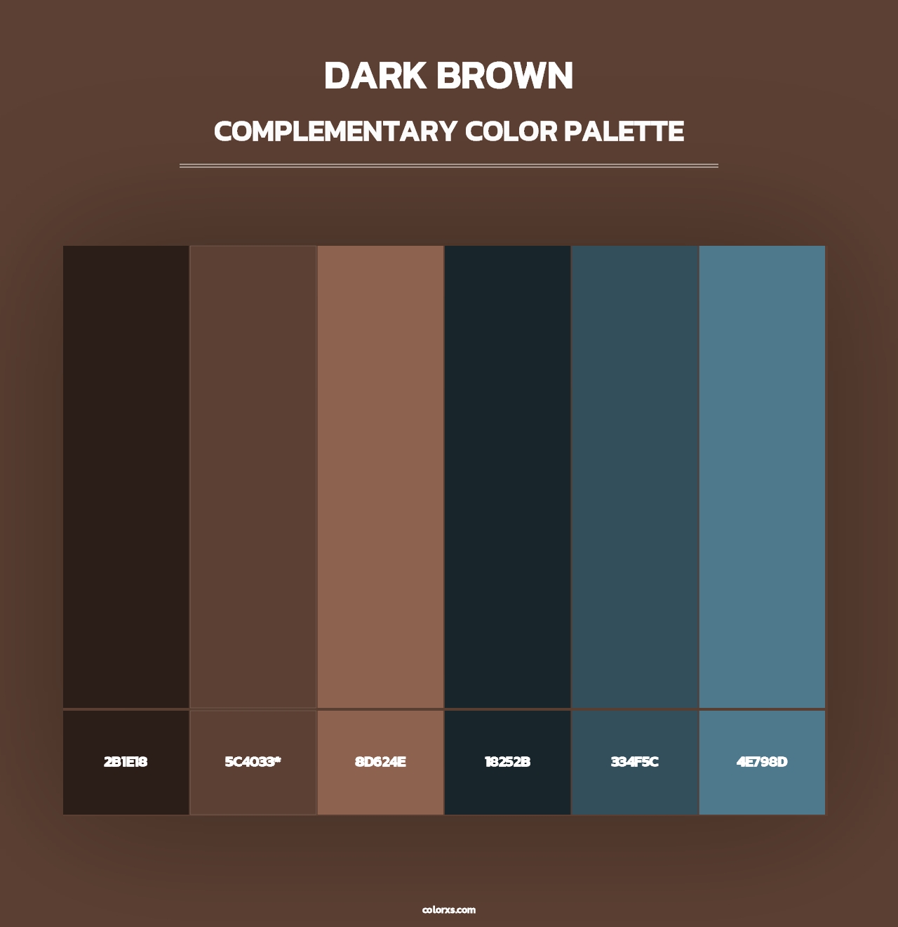 Dark Brown - Complementary Color Palette