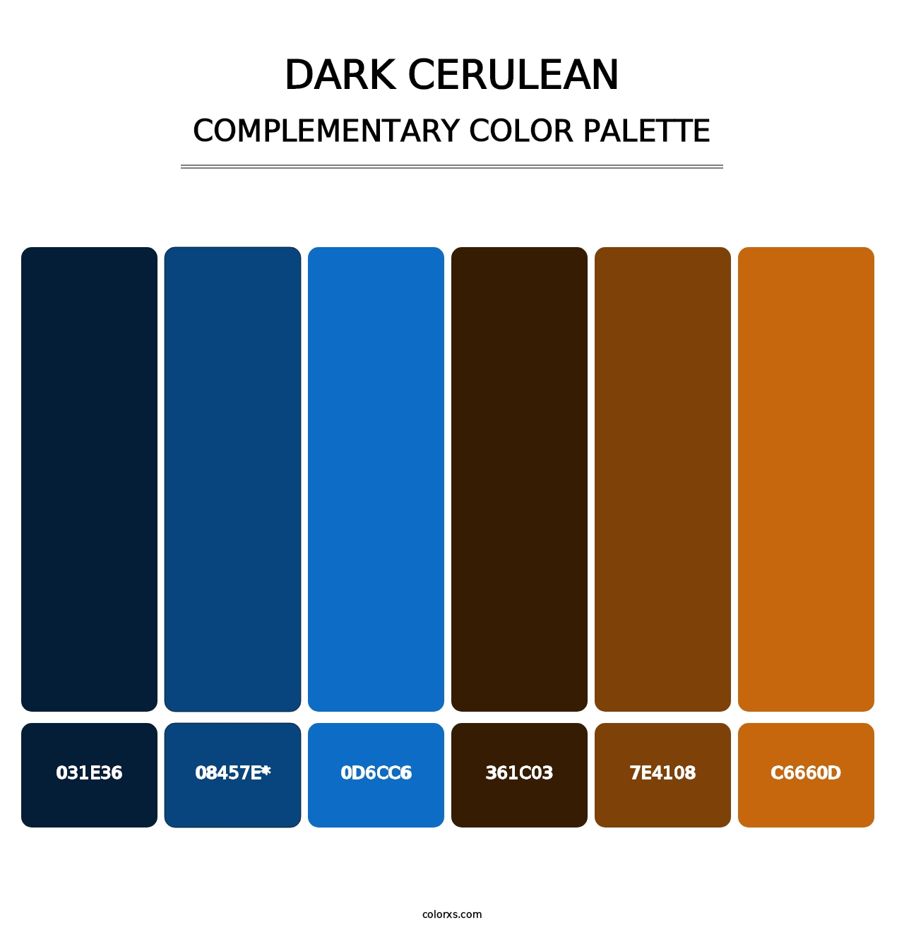Dark Cerulean - Complementary Color Palette