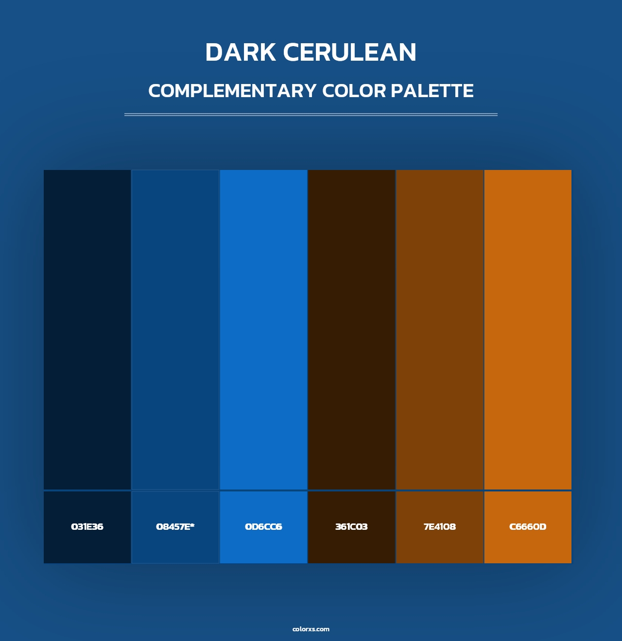 Dark Cerulean - Complementary Color Palette