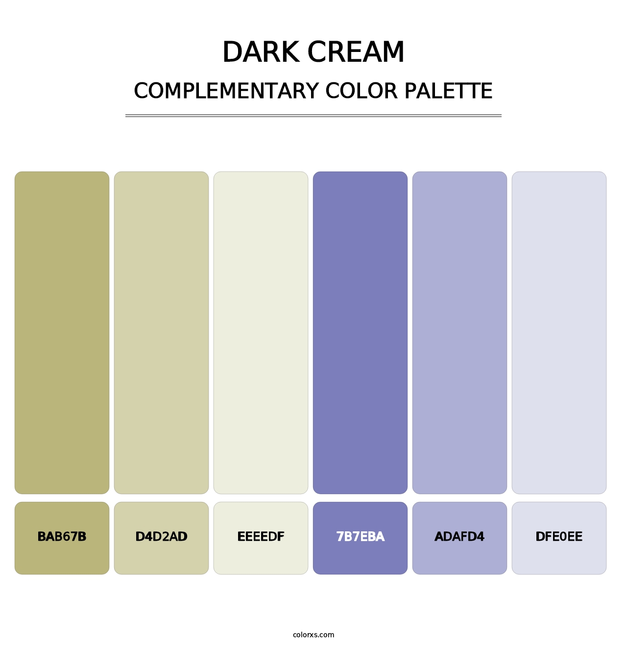Dark Cream - Complementary Color Palette