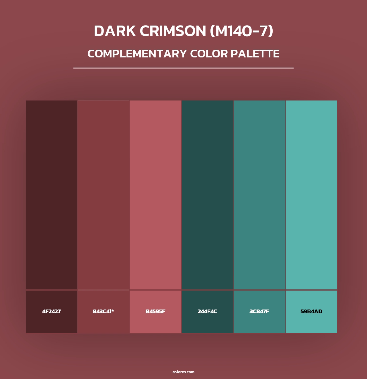 Dark Crimson (M140-7) - Complementary Color Palette