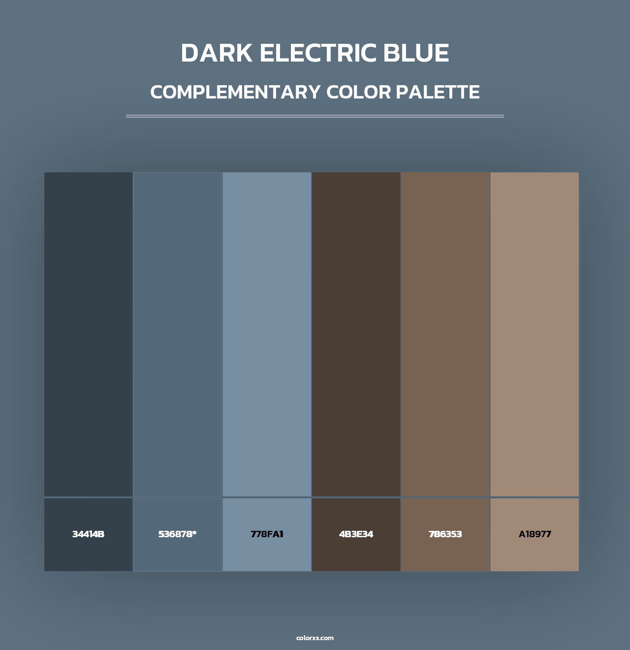 Dark Electric Blue - Complementary Color Palette