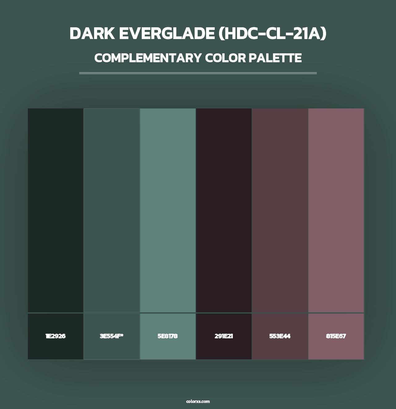 Dark Everglade (HDC-CL-21A) - Complementary Color Palette