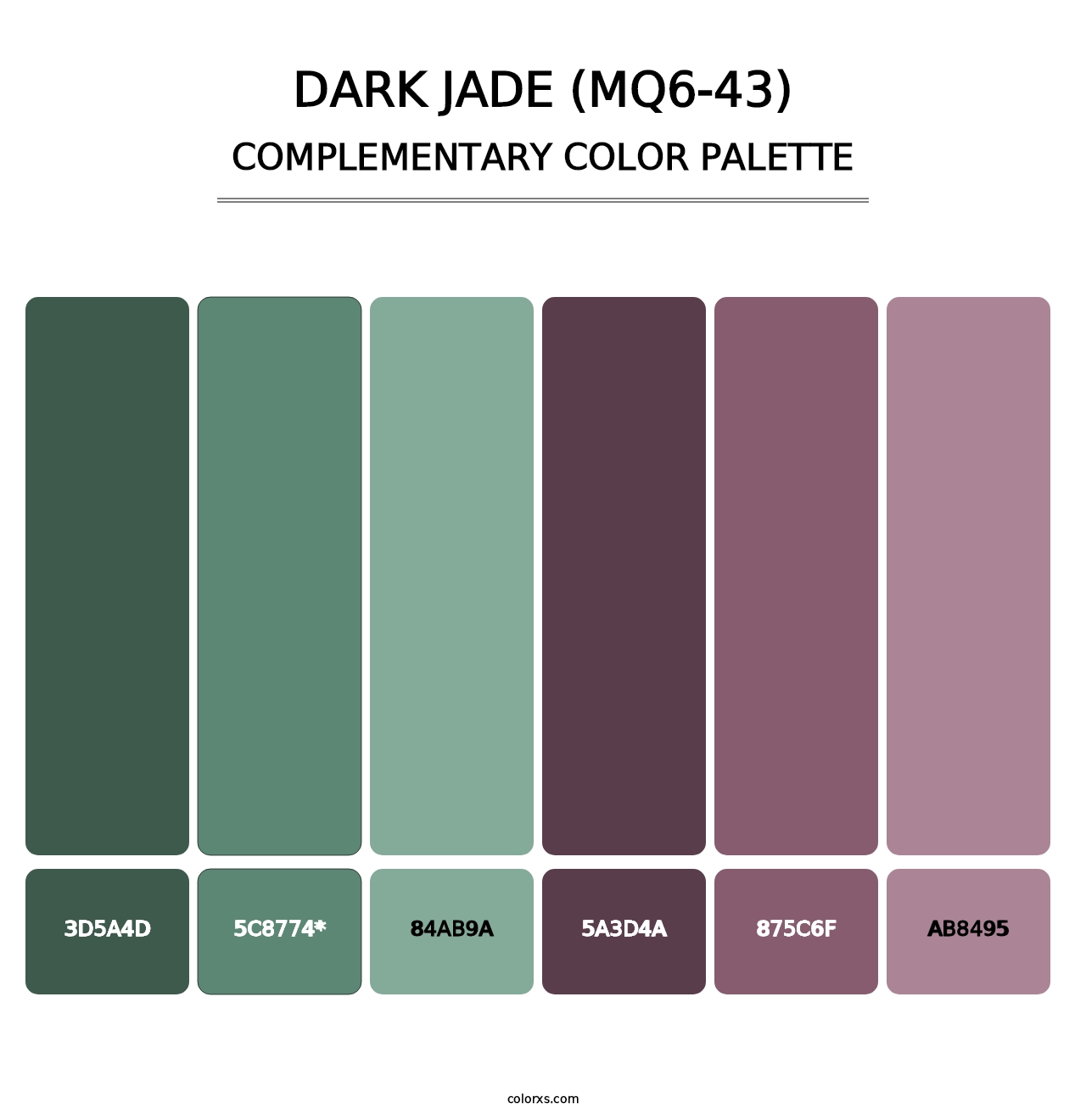 Dark Jade (MQ6-43) - Complementary Color Palette