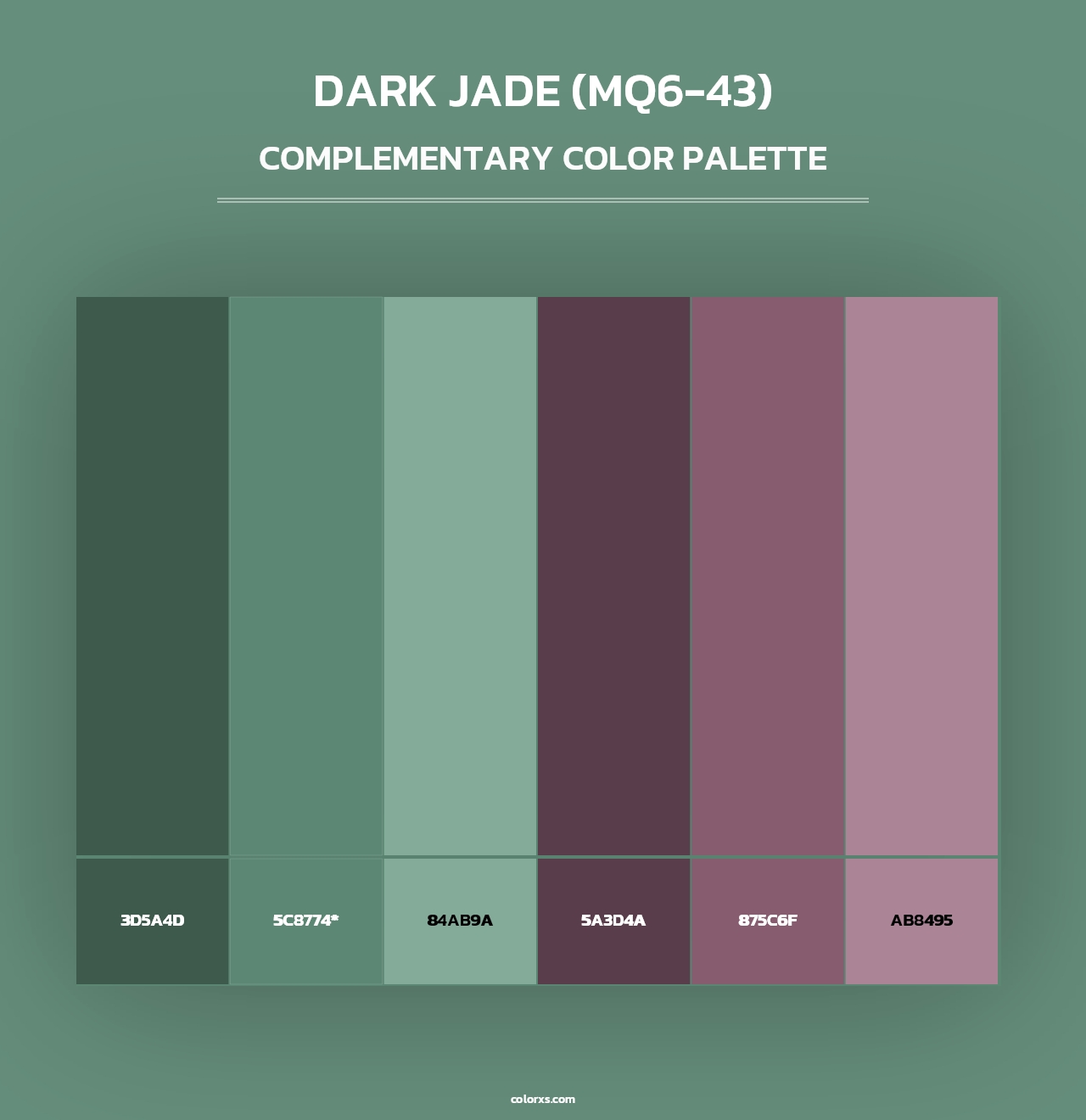 Dark Jade (MQ6-43) - Complementary Color Palette