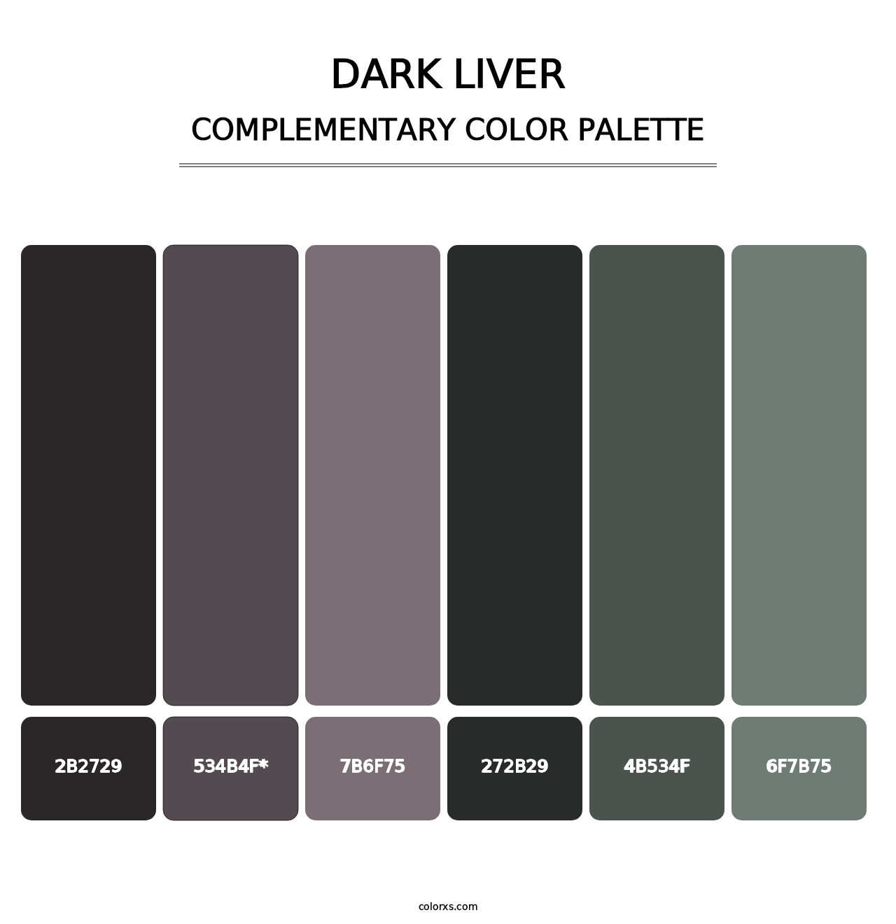Dark Liver - Complementary Color Palette