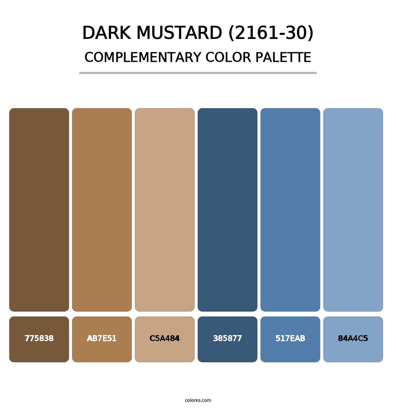 Dark Mustard (2161-30) - Complementary Color Palette