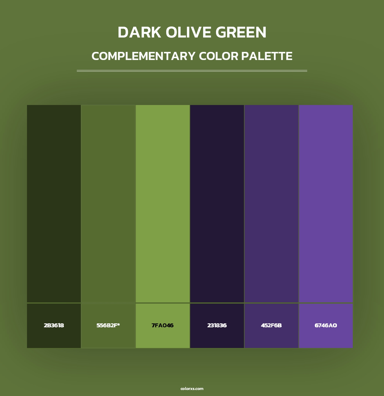 Dark Olive Green - Complementary Color Palette