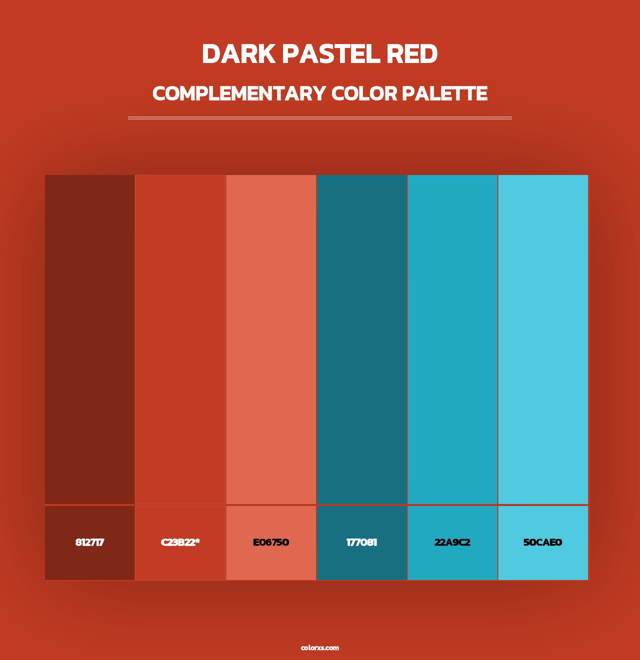 Dark Pastel Red - Complementary Color Palette