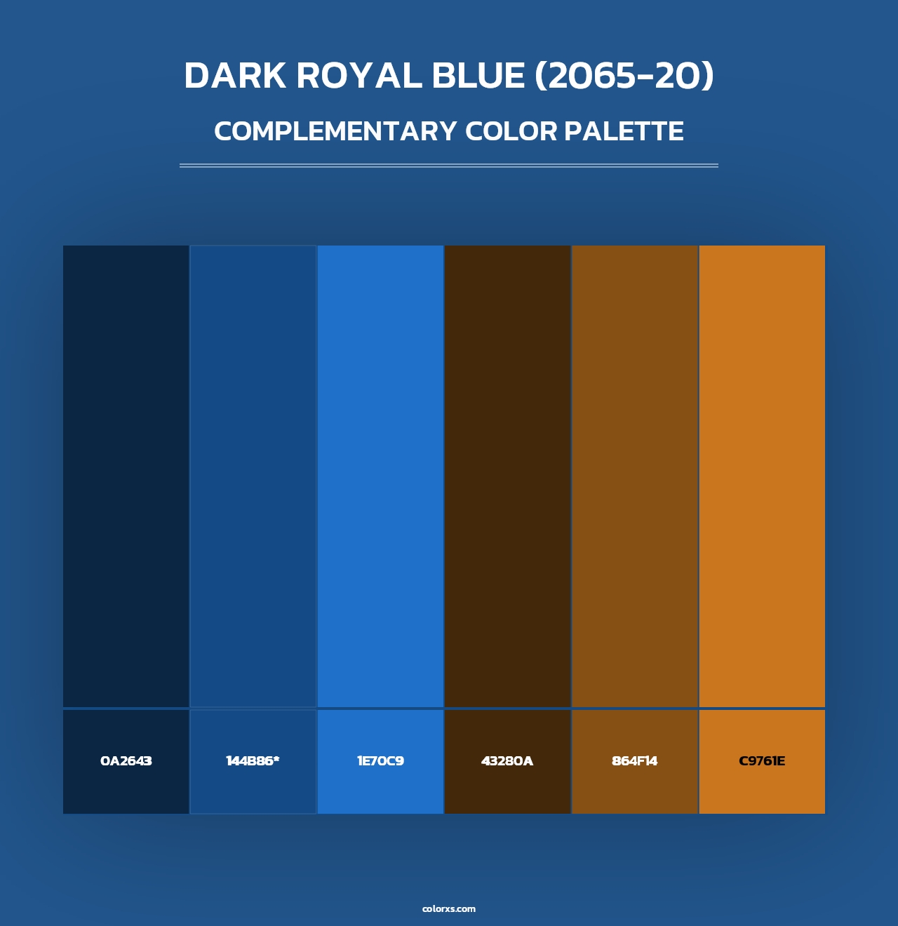 Dark Royal Blue (2065-20) - Complementary Color Palette